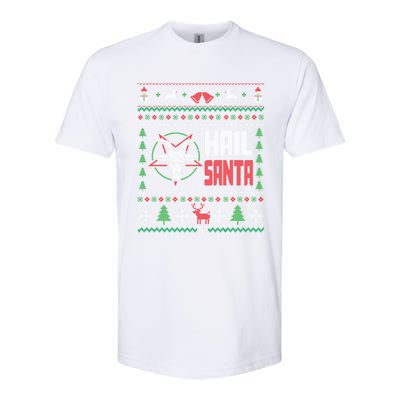 Hail Santa Ugly Christmas Gift Softstyle CVC T-Shirt