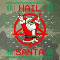 Hail Santa Ugly Christmas Sweater Legacy Tie Dye Trucker Hat