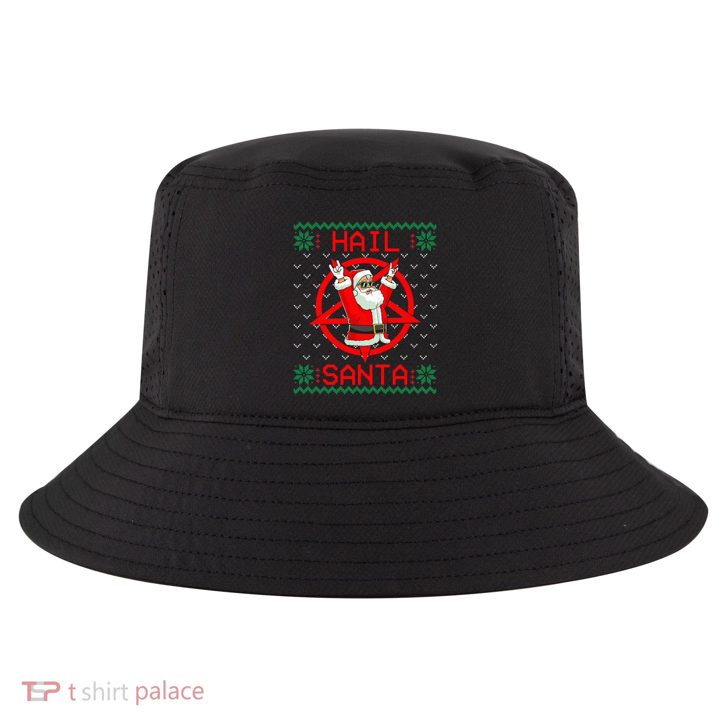 Hail Santa Ugly Christmas Sweater Cool Comfort Performance Bucket Hat