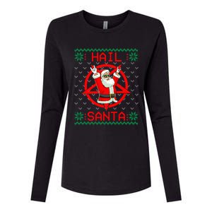 Hail Santa Ugly Christmas Sweater Womens Cotton Relaxed Long Sleeve T-Shirt