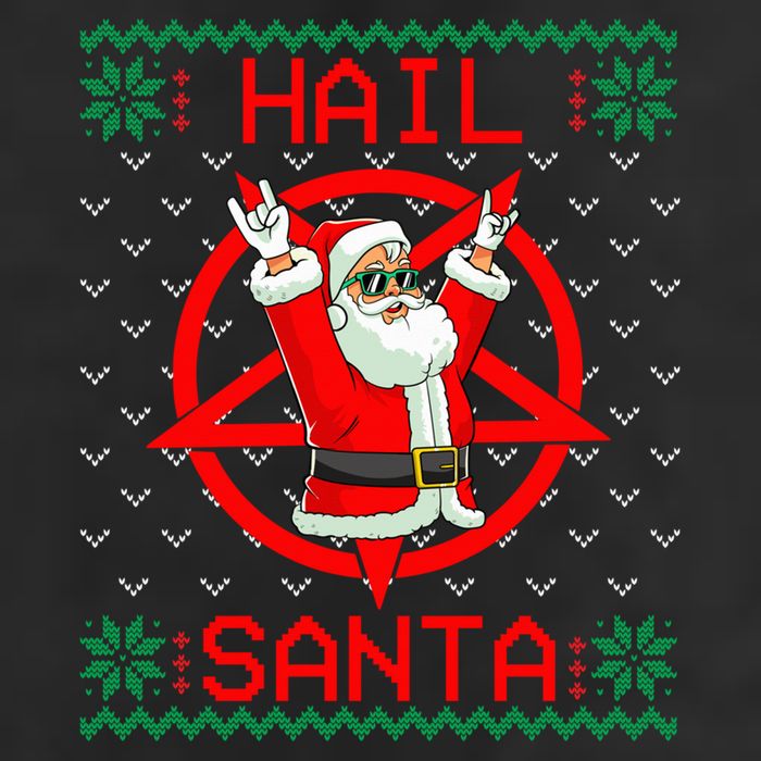 Hail Santa Ugly Christmas Sweater 11oz C Handle Ceramic Mug