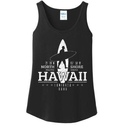 Hawaii Surfing Uaho Beach North Shore Surf Surfer Gift Ladies Essential Tank