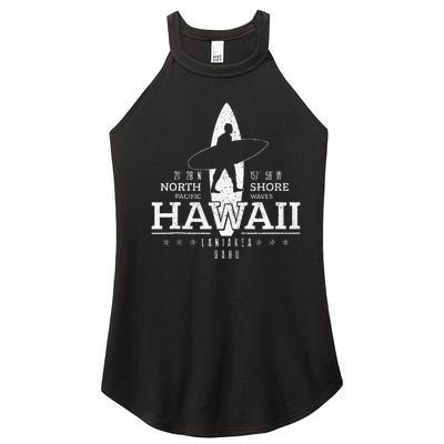 Hawaii Surfing Uaho Beach North Shore Surf Surfer Gift Women’s Perfect Tri Rocker Tank