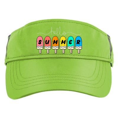 Hello Summer Vacation Ice Cream Adult Drive Performance Visor