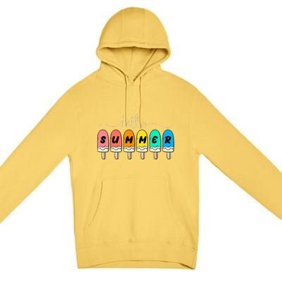 Hello Summer Vacation Ice Cream Premium Pullover Hoodie