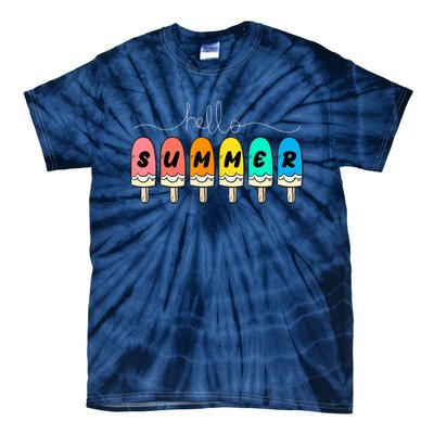 Hello Summer Vacation Ice Cream Tie-Dye T-Shirt