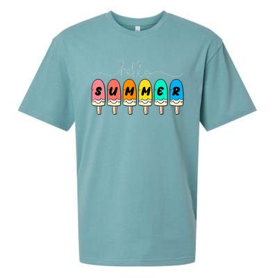 Hello Summer Vacation Ice Cream Sueded Cloud Jersey T-Shirt