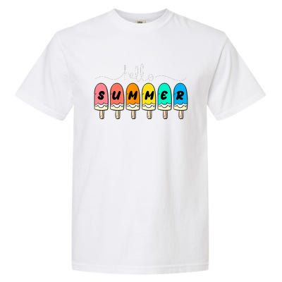 Hello Summer Vacation Ice Cream Garment-Dyed Heavyweight T-Shirt