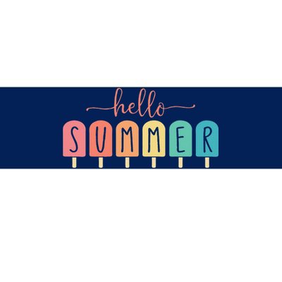 Hello Summer Vacation Ice Cream Popsicle Ice Lolly Gift Bumper Sticker