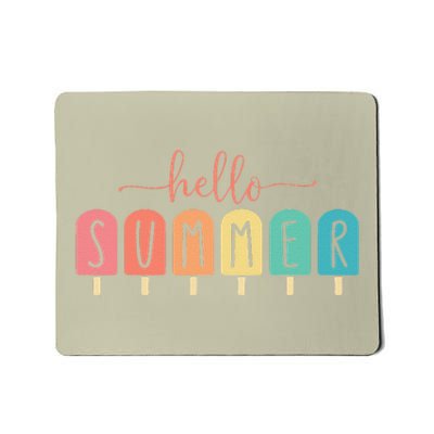 Hello Summer Vacation Ice Cream Popsicle Ice Lolly Gift Mousepad