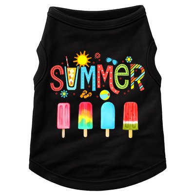 Hello Summer Vacation Ice Cream Popsicle Ice Lolly Gifts (1) Doggie Tank
