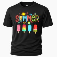 Hello Summer Vacation Ice Cream Popsicle Ice Lolly Gifts (1) Cooling Performance Crew T-Shirt