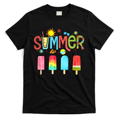 Hello Summer Vacation Ice Cream Popsicle Ice Lolly Gifts (1) T-Shirt