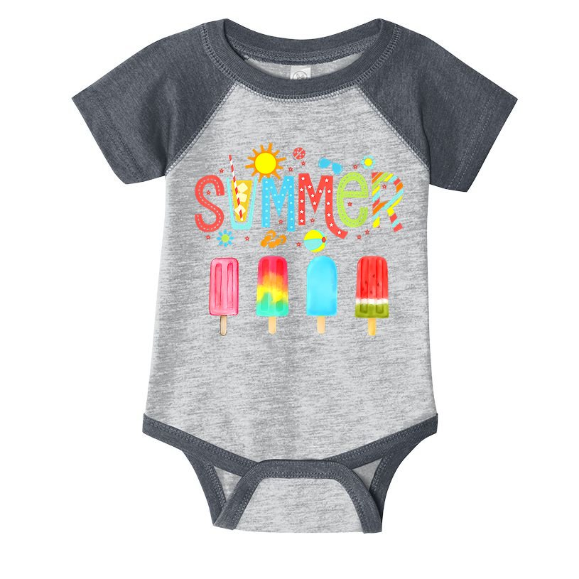 Hello Summer Vacation Ice Cream Popsicle Ice Lolly Gifts (1) Infant Baby Jersey Bodysuit