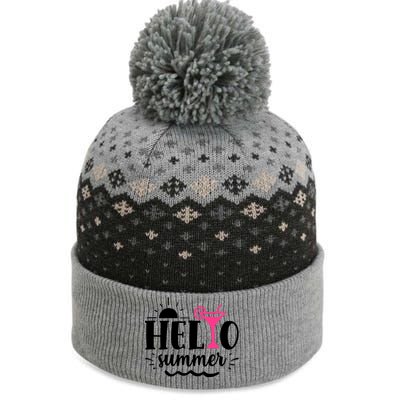 Hello Summer Vacation Fun The Baniff Cuffed Pom Beanie