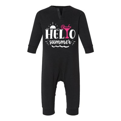 Hello Summer Vacation Fun Infant Fleece One Piece