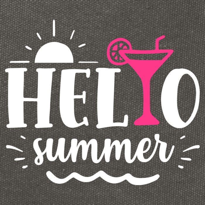 Hello Summer Vacation Fun Cotton Canvas Backpack