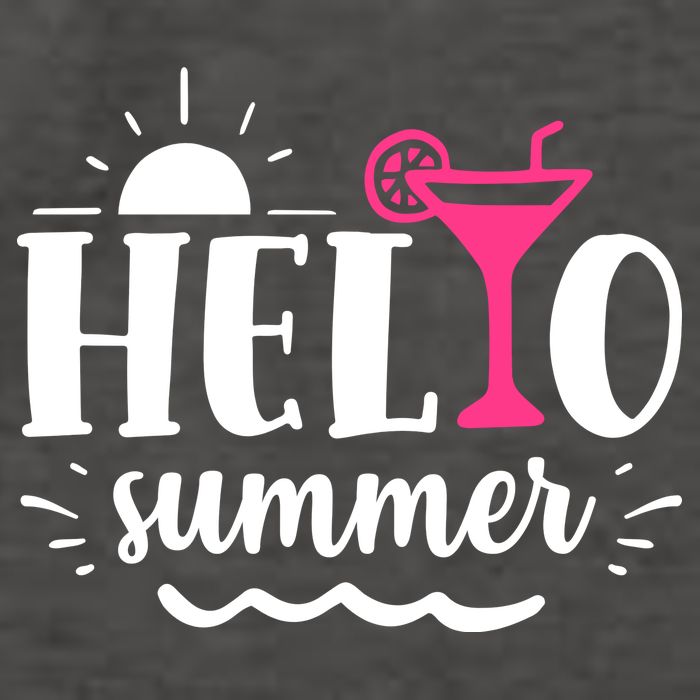 Hello Summer Vacation Fun Vector Backpack