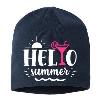 Hello Summer Vacation Fun Sustainable Beanie