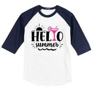 Hello Summer Vacation Fun Baseball Sleeve Shirt