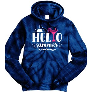 Hello Summer Vacation Fun Tie Dye Hoodie