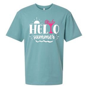 Hello Summer Vacation Fun Sueded Cloud Jersey T-Shirt