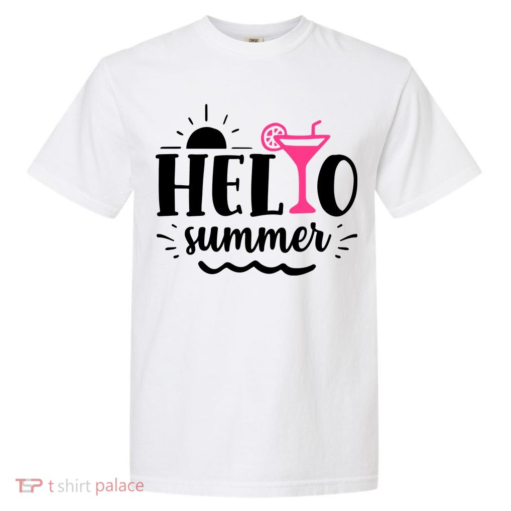 Hello Summer Vacation Fun Garment-Dyed Heavyweight T-Shirt