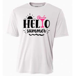 Hello Summer Vacation Fun Cooling Performance Crew T-Shirt