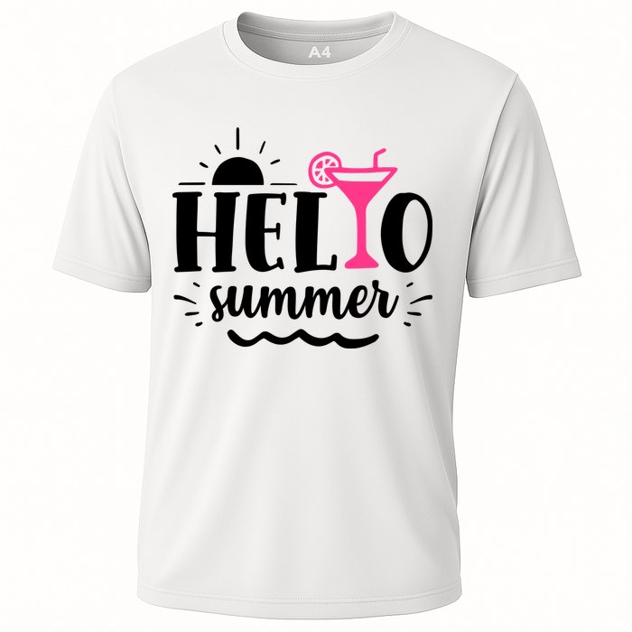 Hello Summer Vacation Fun Cooling Performance Crew T-Shirt