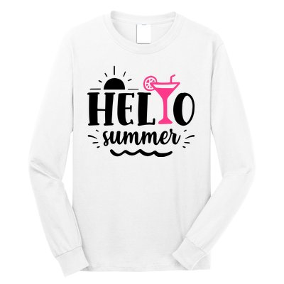 Hello Summer Vacation Fun Long Sleeve Shirt