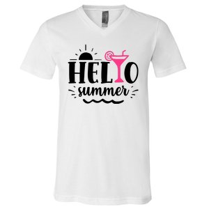 Hello Summer Vacation Fun V-Neck T-Shirt