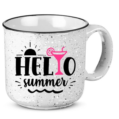 Hello Summer Vacation Fun 15oz Campfire Ceramic Mug