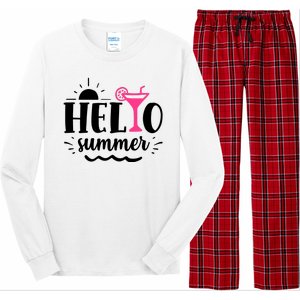 Hello Summer Vacation Fun Long Sleeve Pajama Set