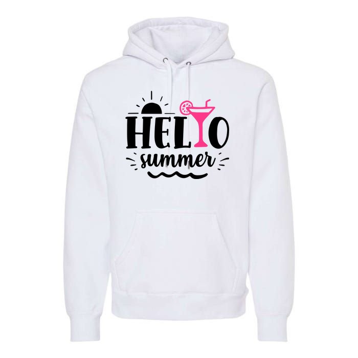 Hello Summer Vacation Fun Premium Hoodie