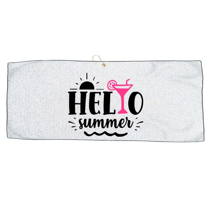 Hello Summer Vacation Fun Large Microfiber Waffle Golf Towel