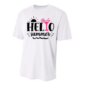 Hello Summer Vacation Fun Performance Sprint T-Shirt