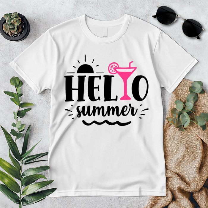Hello Summer Vacation Fun Premium T-Shirt