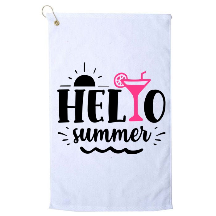 Hello Summer Vacation Fun Platinum Collection Golf Towel