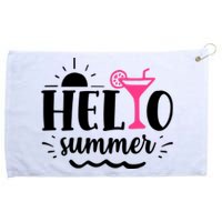 Hello Summer Vacation Fun Grommeted Golf Towel