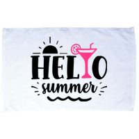 Hello Summer Vacation Fun Microfiber Hand Towel