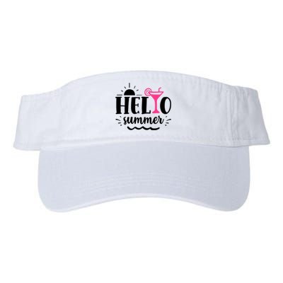 Hello Summer Vacation Fun Valucap Bio-Washed Visor