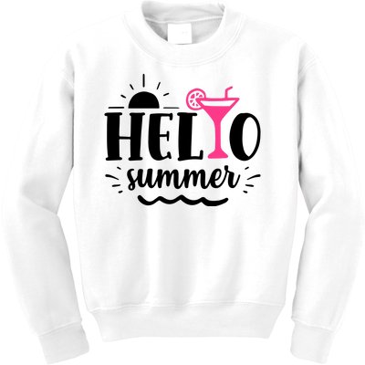 Hello Summer Vacation Fun Kids Sweatshirt