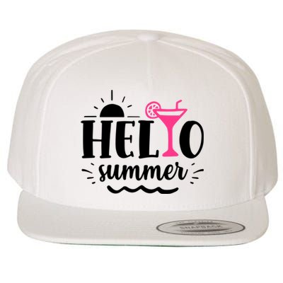 Hello Summer Vacation Fun Wool Snapback Cap