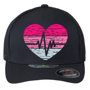 Heart Stethoscope Valentines Day Love Nursing Flexfit Unipanel Trucker Cap