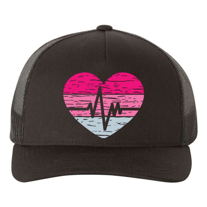 Heart Stethoscope Valentines Day Love Nursing Yupoong Adult 5-Panel Trucker Hat