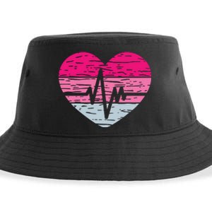 Heart Stethoscope Valentines Day Love Nursing Sustainable Bucket Hat