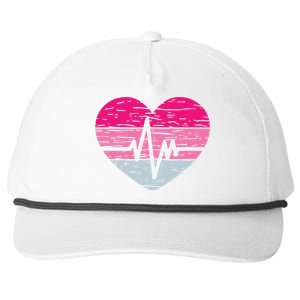 Heart Stethoscope Valentines Day Love Nursing Snapback Five-Panel Rope Hat