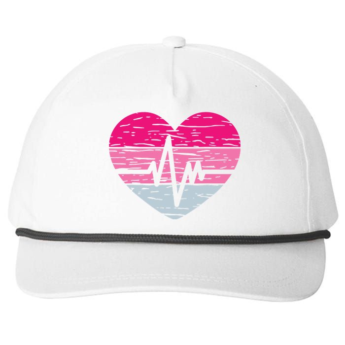 Heart Stethoscope Valentines Day Love Nursing Snapback Five-Panel Rope Hat