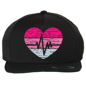 Heart Stethoscope Valentines Day Love Nursing Wool Snapback Cap