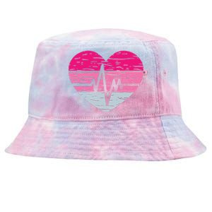 Heart Stethoscope Valentines Day Love Nursing Tie-Dyed Bucket Hat